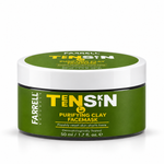 Farrell Naturals TEENSKIN Purifying Clay Face Mask 50 ml green jar with white lid on a white background.